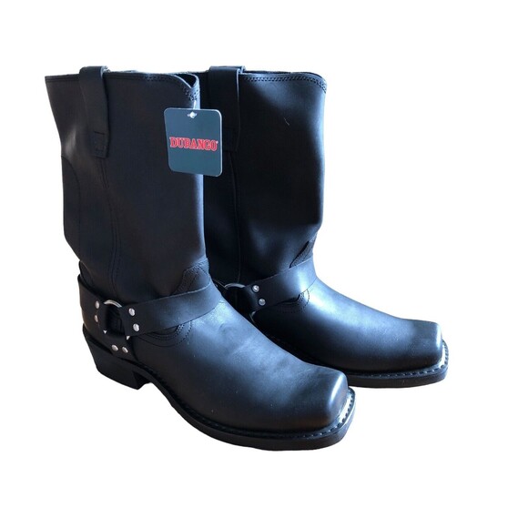 Durango Men's Harness Motorcycle Leather Black Pull On Boots NWT DB510 US 12EE - Picture 1 of 10